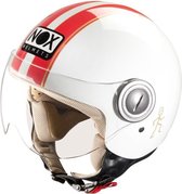 NOX Jet Helm N210 Wit Rood