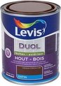 Levis Duol - Hout Buiten - Primer & Lak - Satin - Notenbruin - 0.75L