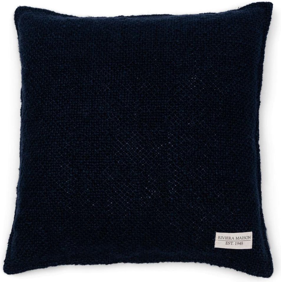 Riviera Maison Rough Linen Pillow Cover blue - Blue - 50.0 x 50.0