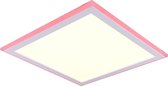 LED Plafondlamp - Plafondverlichting - Torna Colombo - 28W - Aanpasbare Kleur - RGBW - Vierkant - Mat Wit - Kunststof