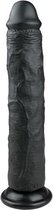 Realistische Dildo Met Zuignap - 28,5 cm - Dildo - Dildo Normaal - Zwart - Discreet verpakt en bezorgd