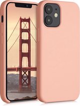 kwmobile telefoonhoesje voor Apple iPhone 12 mini - Hoesje met siliconen coating - Smartphone case in roze grapefruit