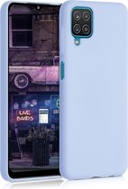 kwmobile telefoonhoesje voor Samsung Galaxy A12 - Hoesje voor smartphone - Back cover in mat lichtblauw