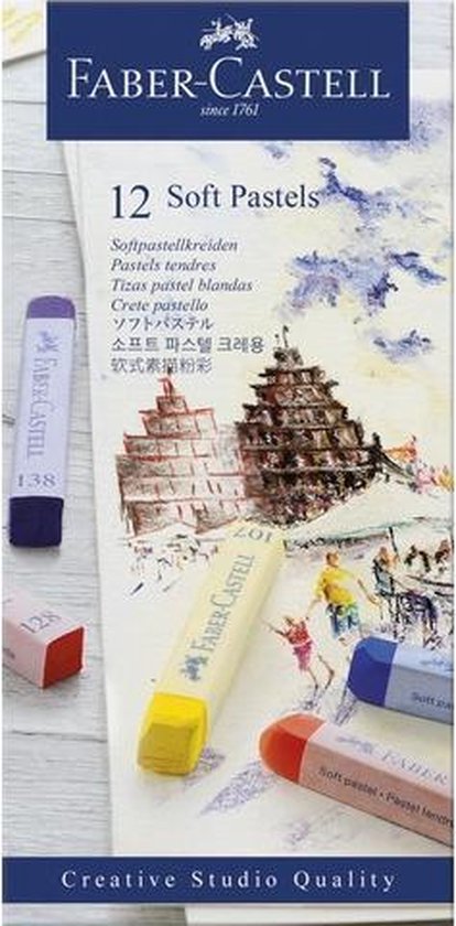 Pastelkrijt Mix Van 12 Kleuren - Soft Pastels Creative Studio Faber Castell