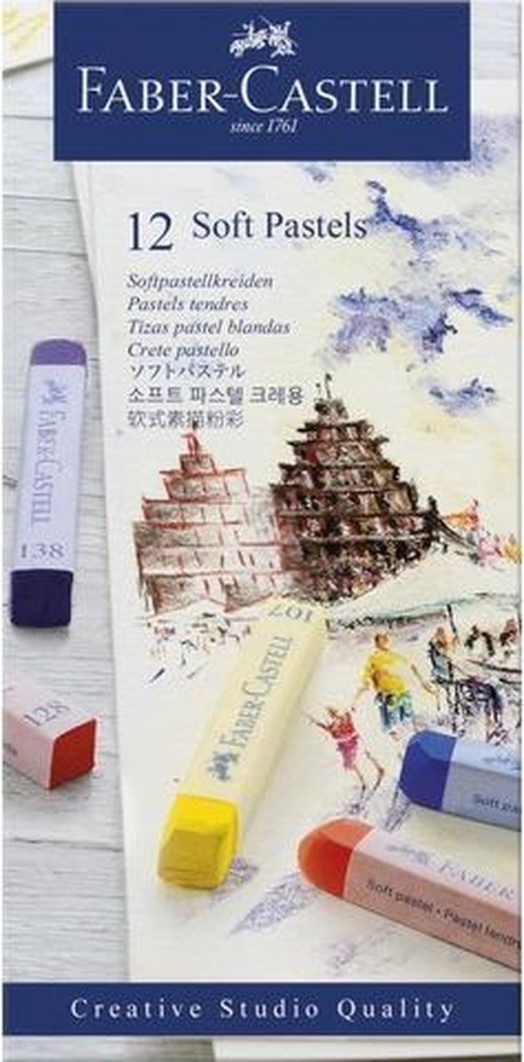 FABER-CASTELL 128324 - Zachte pastelkrijt STUDIO QUALITY, 24 pastelkrijtjes