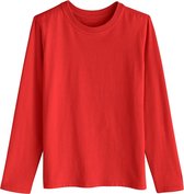 Coolibar UV shirt Lange mouwen Kinderen - Tropisch rood - Maat XS (4 jaar)