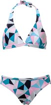 Snapper Rock - Triangle Bikini - Pink Geo - Blauw/Roze/Grijs - maat 104-110cm