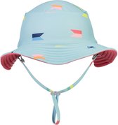 Snapper Rock - Chapeau bob réversible UV pour garçon - Maritime Fliers - Bleu clair / corail - Taille S (46CM)