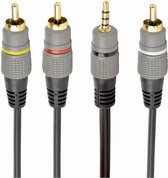 CableXpert 3,5 mm naar rca audio/video kabel, 1.5 m