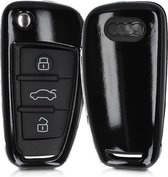 kwmobile autosleutelhoes voor Audi 3-knops autosleutel - Harcover sleutelhoes in mat zwart