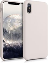 étui pour téléphone kwmobile pour Apple iPhone XS - Étui avec revêtement en silicone - Étui pour smartphone en beige