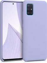 kwmobile telefoonhoesje voor Samsung Galaxy A51 - Hoesje met siliconen coating - Smartphone case in pastel-lavendel