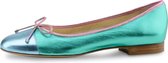 Dames Ballerina's Kleurrijk – Unieke Ballerina Schoenen – Turquoise en Roze – Nappaleer – Werner Kern Pina – Maat 41