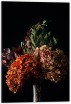 Acrylglas - Grote Bloemen in een Vaas - 40x60cm Foto op Acrylglas (Wanddecoratie op Acrylglas)