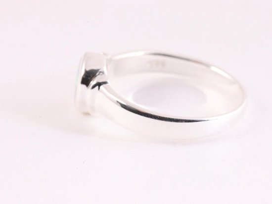 Bague fine en argent brillant avec opale welo - taille 16