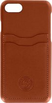 Serenity Dual Pocket Leather Back Cover Apple iPhone SE 2022/SE 2020/8 Cognac Brown