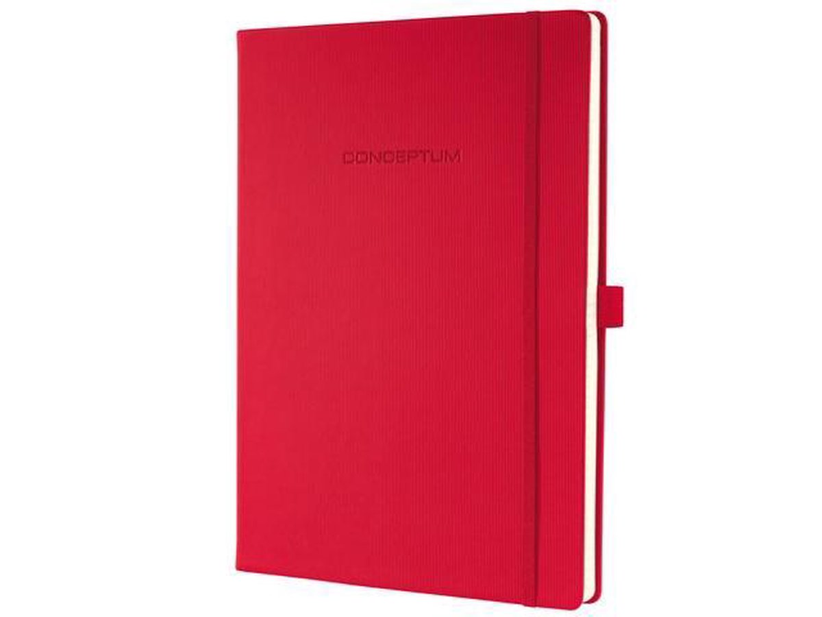 Sigel Notitieboek Conceptum Pure Zachte kaft - Softcover - rood A4 194blz ruit