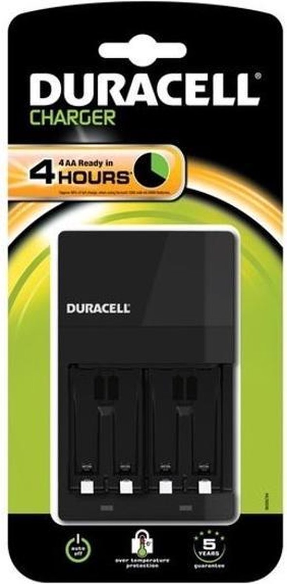 Duracell - Batterijlader Voor Aa- En Aaa-Batterijen, 2Xaa En 2Xaaa  Inbegrepen - Zwart | bol.com