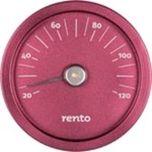 Rento Sauna Thermometer - Aluminium - Rood (20-120 graden)