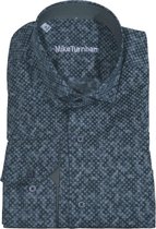 Mike Turnham Lange mouw Overhemd - 5023-3452 Blauw (Maat: XXXL)