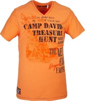 Camp David ® T-shirt met V-hals en artwork
