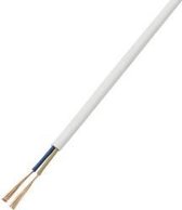 TRU COMPONENTS 1570218 Câble de raccordement 2 x 0,75 mm² Wit 20 m