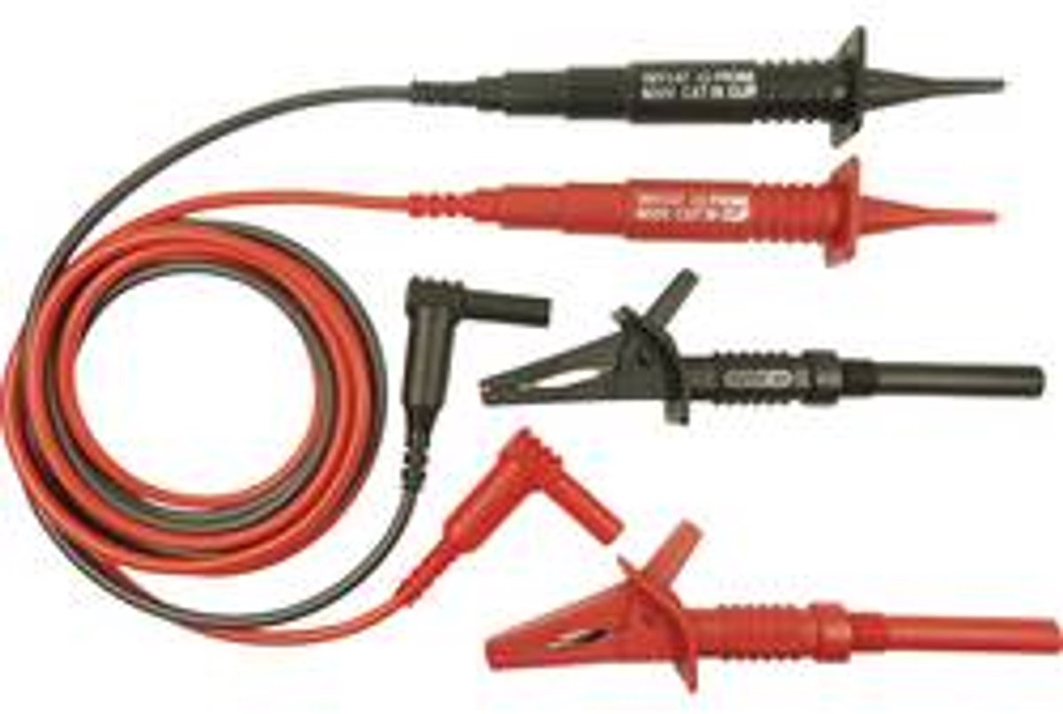 Cliff CIH3007 Veiligheidsmeetsnoerenset [Stekker 4 mm - Testpunt] 1.50 m Rood, Zwart 1 stuk(s)