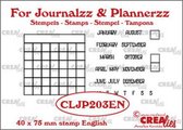 Crealies For journalzz & plannerzz stempels - Maanden EN