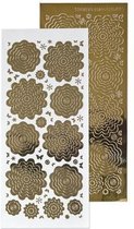 LeCrea - 10 Nested Flowers stickers 7. mirror goud 61.5862