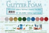 LeCrea - Glitter foam 10 vel A4 - lichtblauw 25.5282