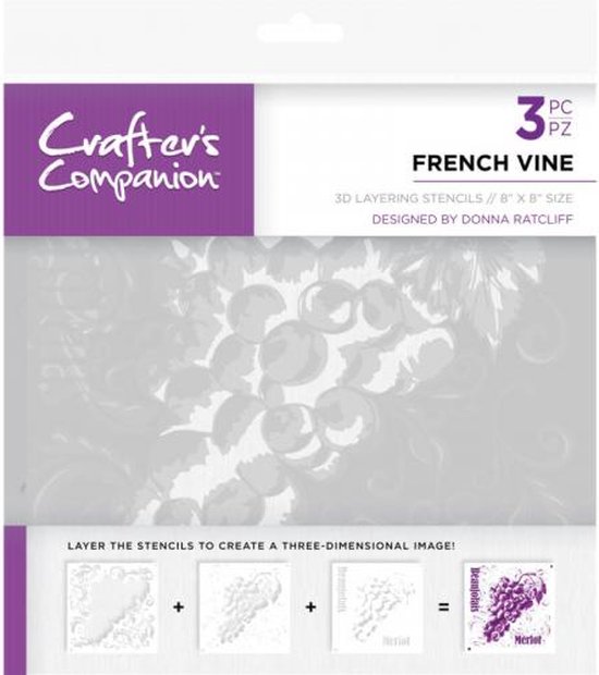 Foto: Crafter s companion 3d layering stencil french vine