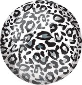 Orbz ballon witte luipaard print | 38 cm