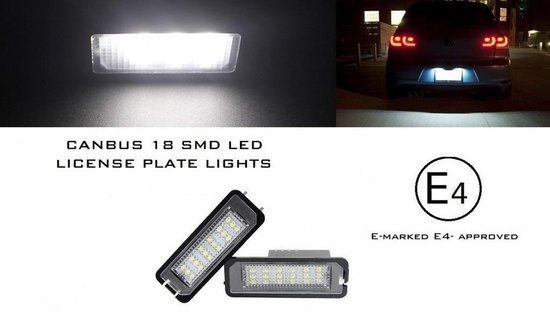 LED Kentekenverlichting set voor Seat Altea XL Exeo Ibiza Leon Toledo  CANBUS 18 SMD... | bol.com