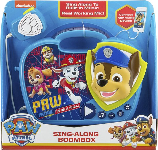 Paw Patrol Hörspiel Mp3 Download Kostenlos PAW Patrol PW-115 Sing-Along Boombox - Karaoke Set - Met Microfoon