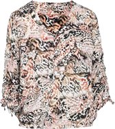 Cassis Dames Blouse met wildprint - Blouse - Maat 40