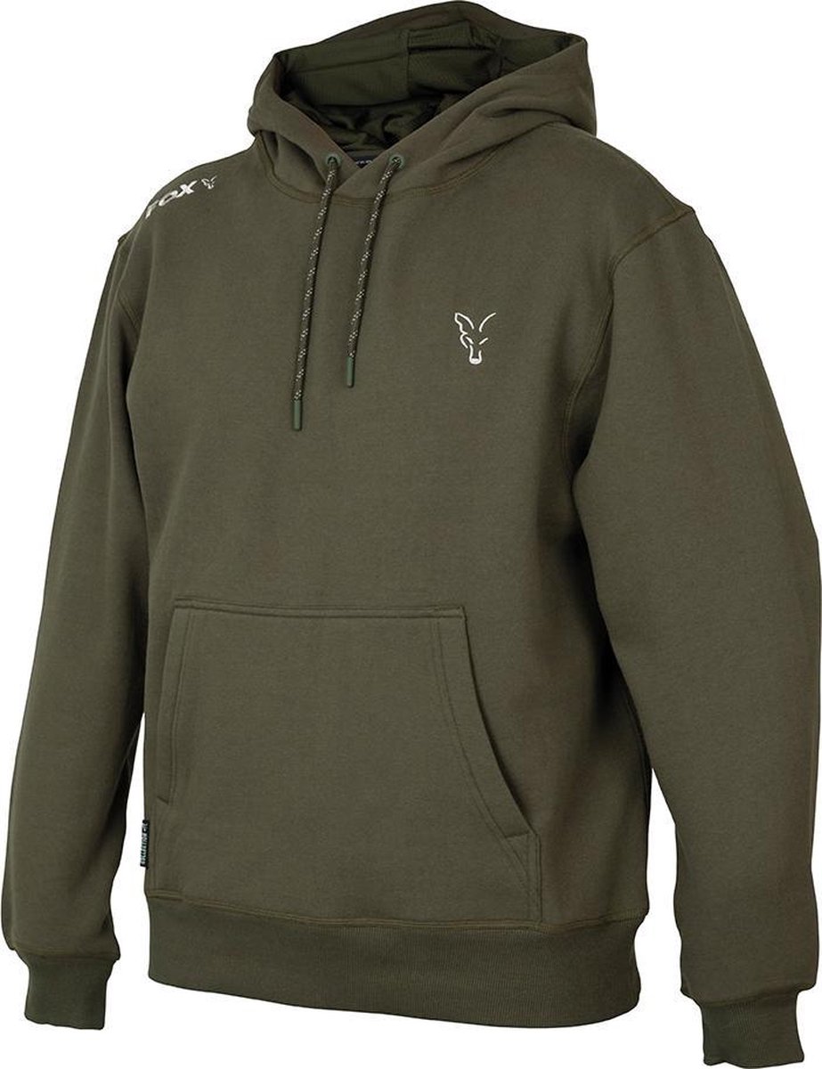 Fox Collection Green/Silver - Hoodie - Maat L - Zilver
