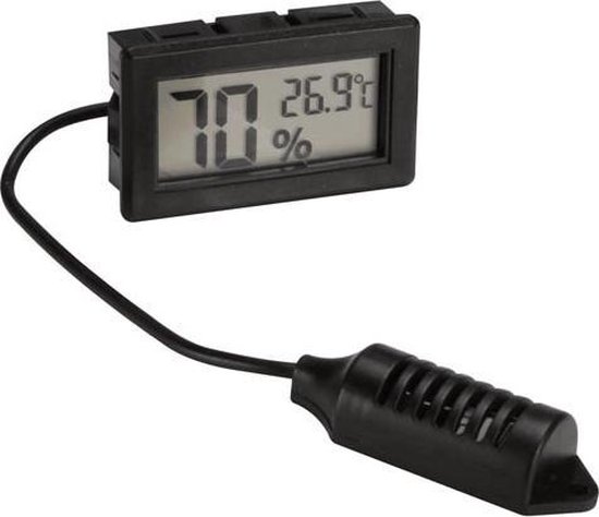 Velleman Digitale Inbouw Thermometer/hygrometer, Groot Display, Abs