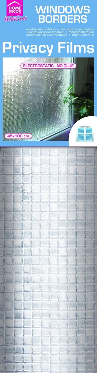 Generic Raamfolie Squares Privacy Film 45 X 100 Cm Transparant