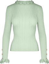 Ruffle Lace Top Mint Groen