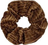 Scrunchie Haarelastiek Velvet Rib Bruin