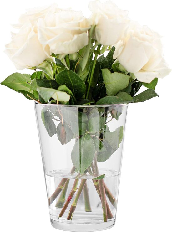 Vase tulipe H : 19 cm Vase à fleurs en verre grand vase pour roses vase en  verre vase... | bol