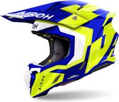 Casque motocross Airoh Twist 3.0 Dizzy brillant blanc jaune bleu S