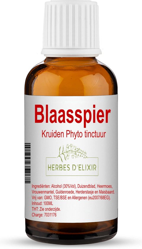 Foto: Herbes d elixir blaasspier tinctuur 100 ml 1 fles ondersteunt de blaasspier