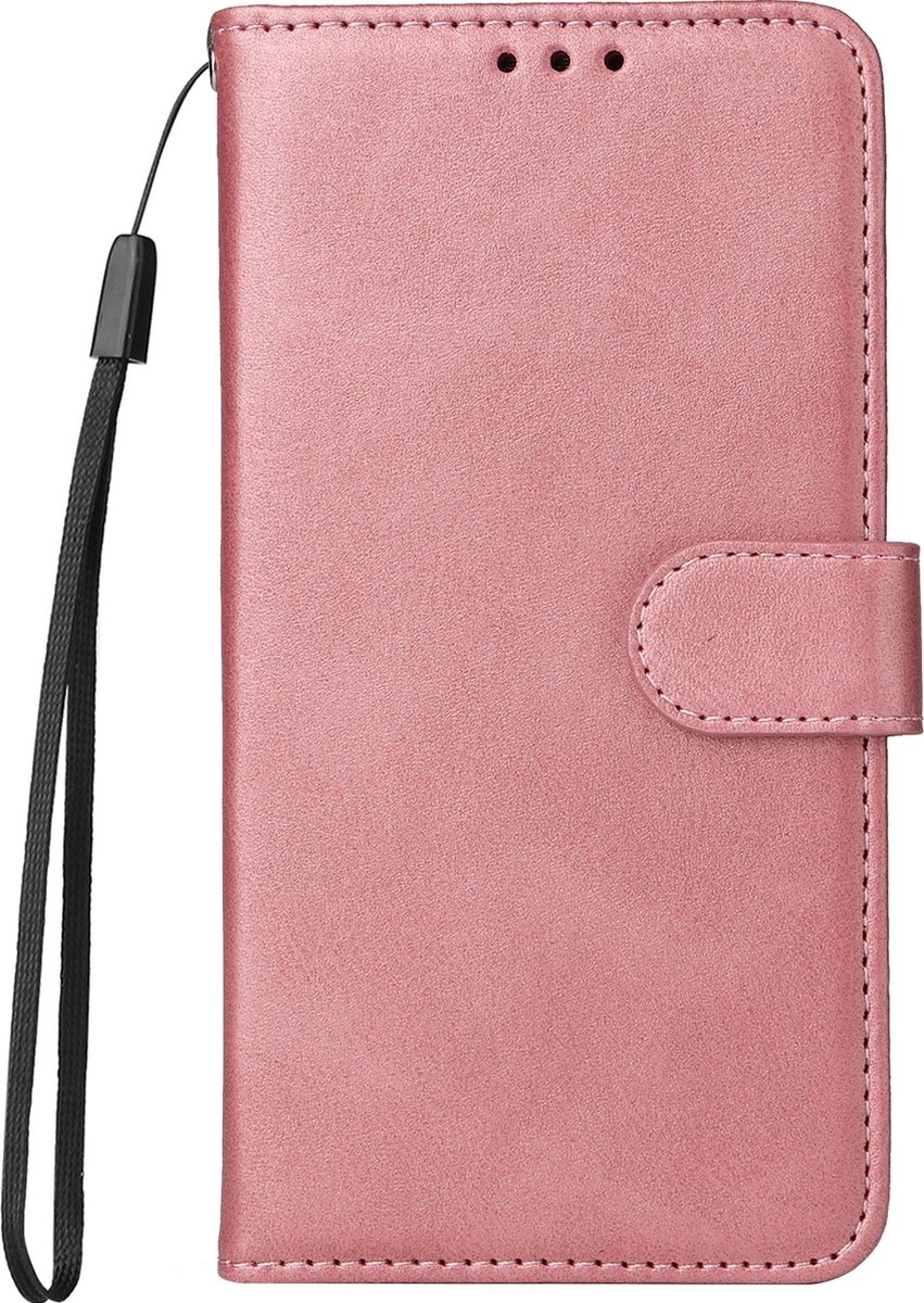 Mobigear Telefoonhoesje geschikt voor Samsung Galaxy S24 Hoesje | Mobigear Wallet Bookcase Portemonnee | Pasjeshouder voor 3 Pasjes | Telefoonhoesje voor Pinpas / OV Kaart / Rijbewijs - Roségoud