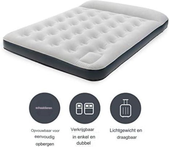 Sezgoods Luchtbed Met Ingebouwde Pomp - 188*99*28CM - Luchtbed 1 Luchtbed 1 Persoons Luchtbed Zelfopblaasbaar 67658a2107d2e5b3980ad262