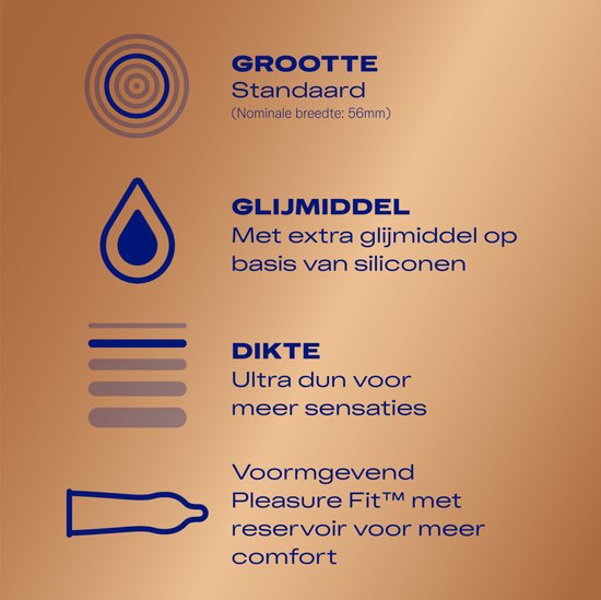 Durex - Condooms Nude Extra Lube - Ultradun - Met extra glijmiddel - 10 stuks