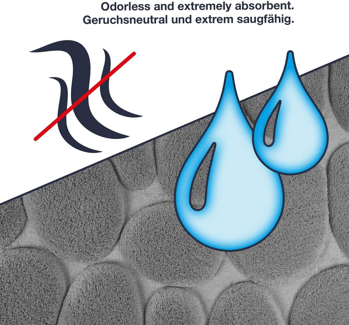 Tapijt met Memory Schuim Orchidee - Badmat kan gecombineerd worden tot een set - Antislip & Maschinewasbaar - Douchedeken 60 x 100 cm
