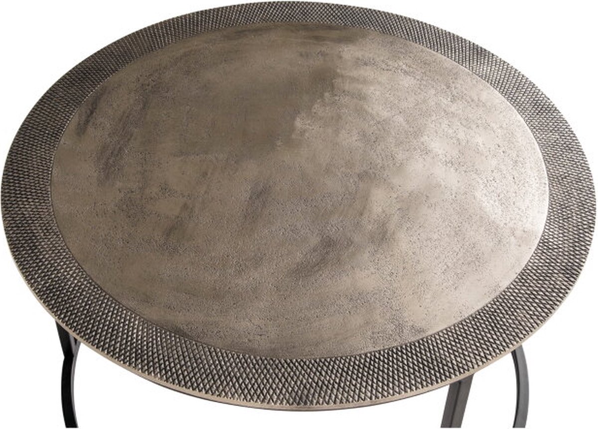 Sochi bijzettafel set van 2, Nickel antique
