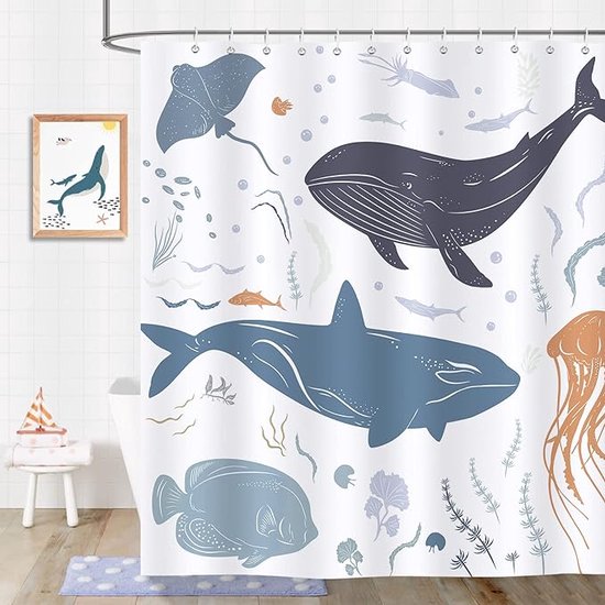 Rideau de douche \ Shower curtain Douchegordijn 180x180cm bol