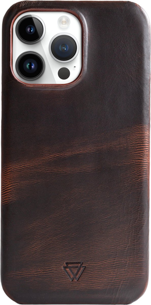 Wachikopa Full Wrap Backcover iPhone 14 Pro hoesje - Dark Brown